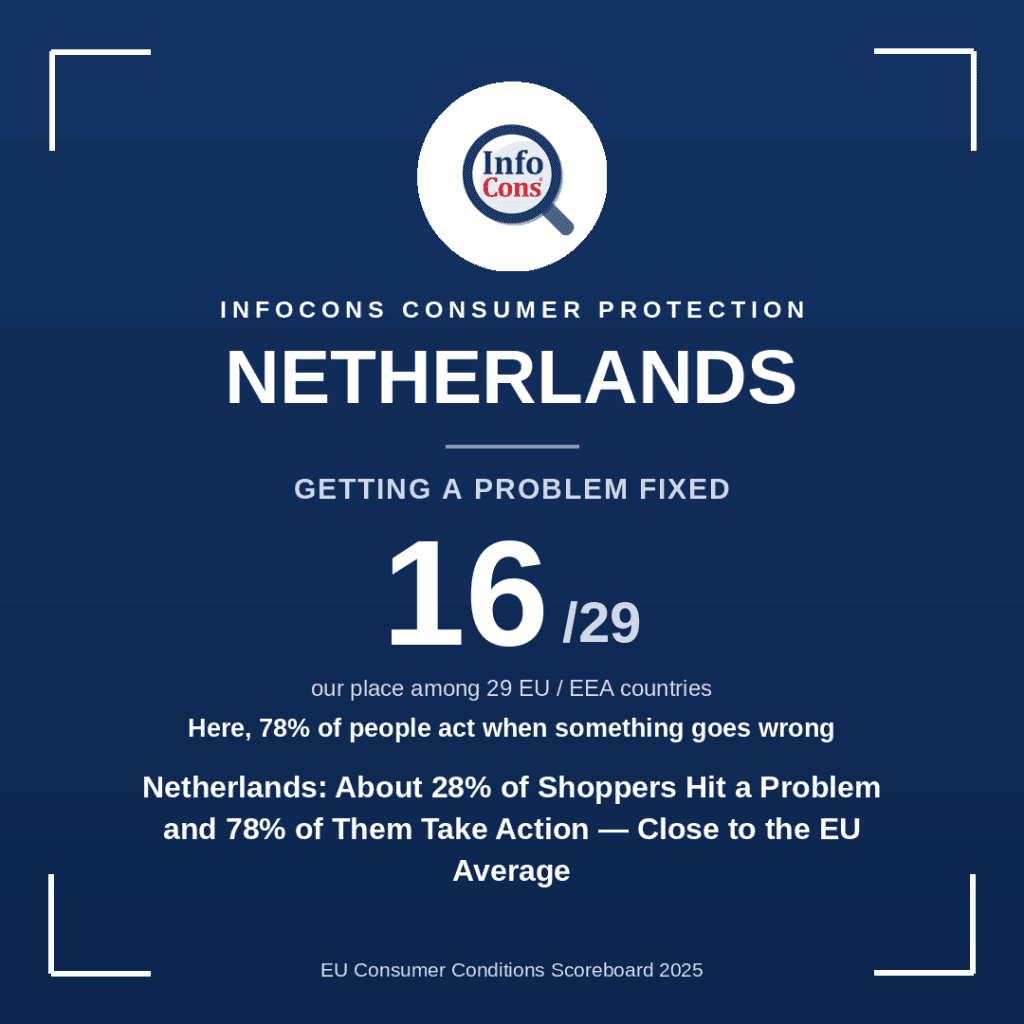 Netherlands - About 28% of Shoppers Hit a Problem and 78% of Them Take Action - Close to the EU Average