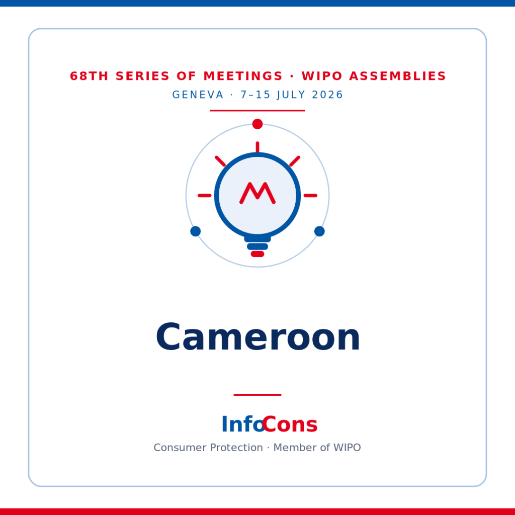 Official statement from the representatives of Cameroon 68th Series of Meetings of the Assemblies of the Member States of the World Intellectual Property Organization - WIPO