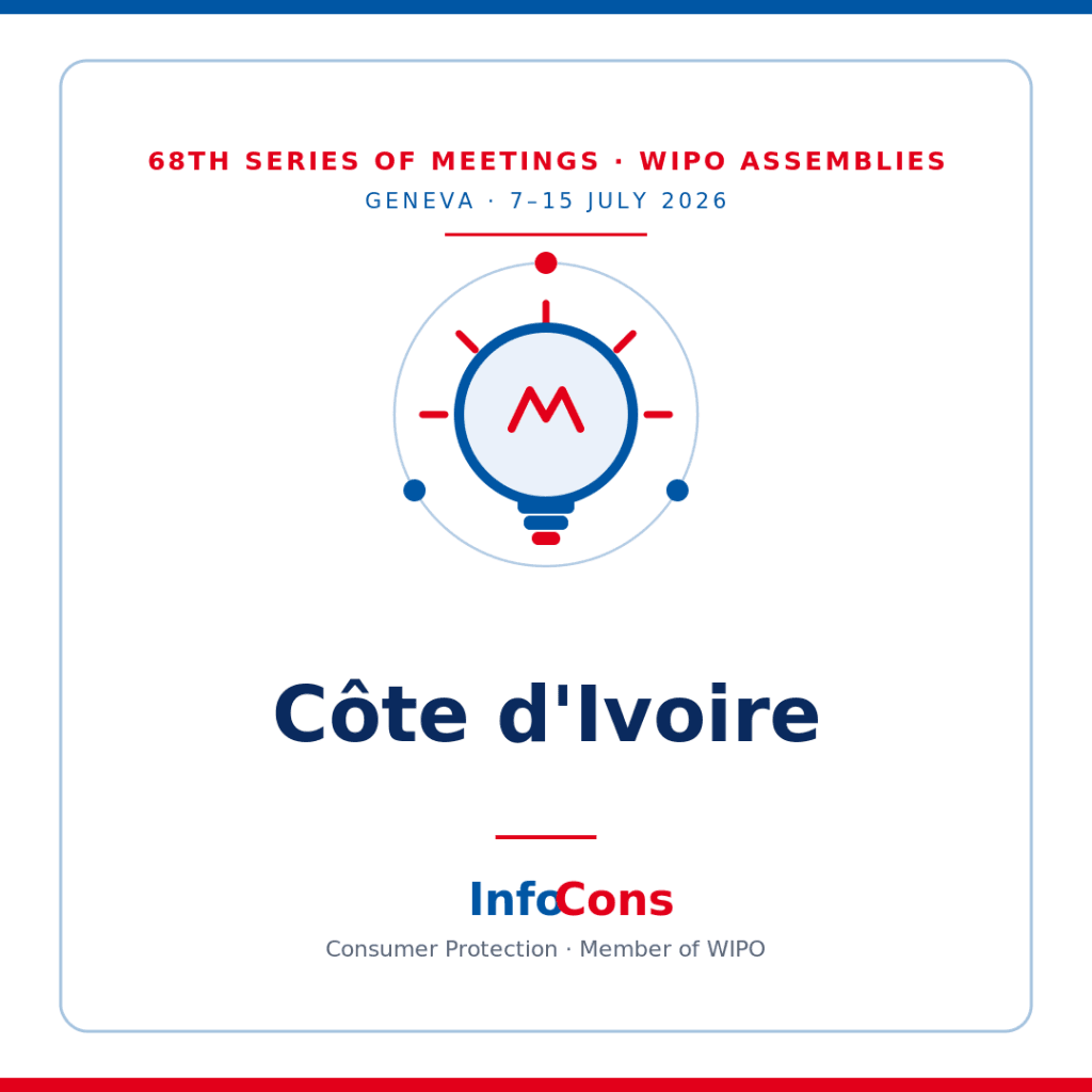 Official statement from the representatives of Côte d'Ivoire 68th Series of Meetings of the Assemblies of the Member States of the Member States of the World Intellectual Property Organization - WIPO