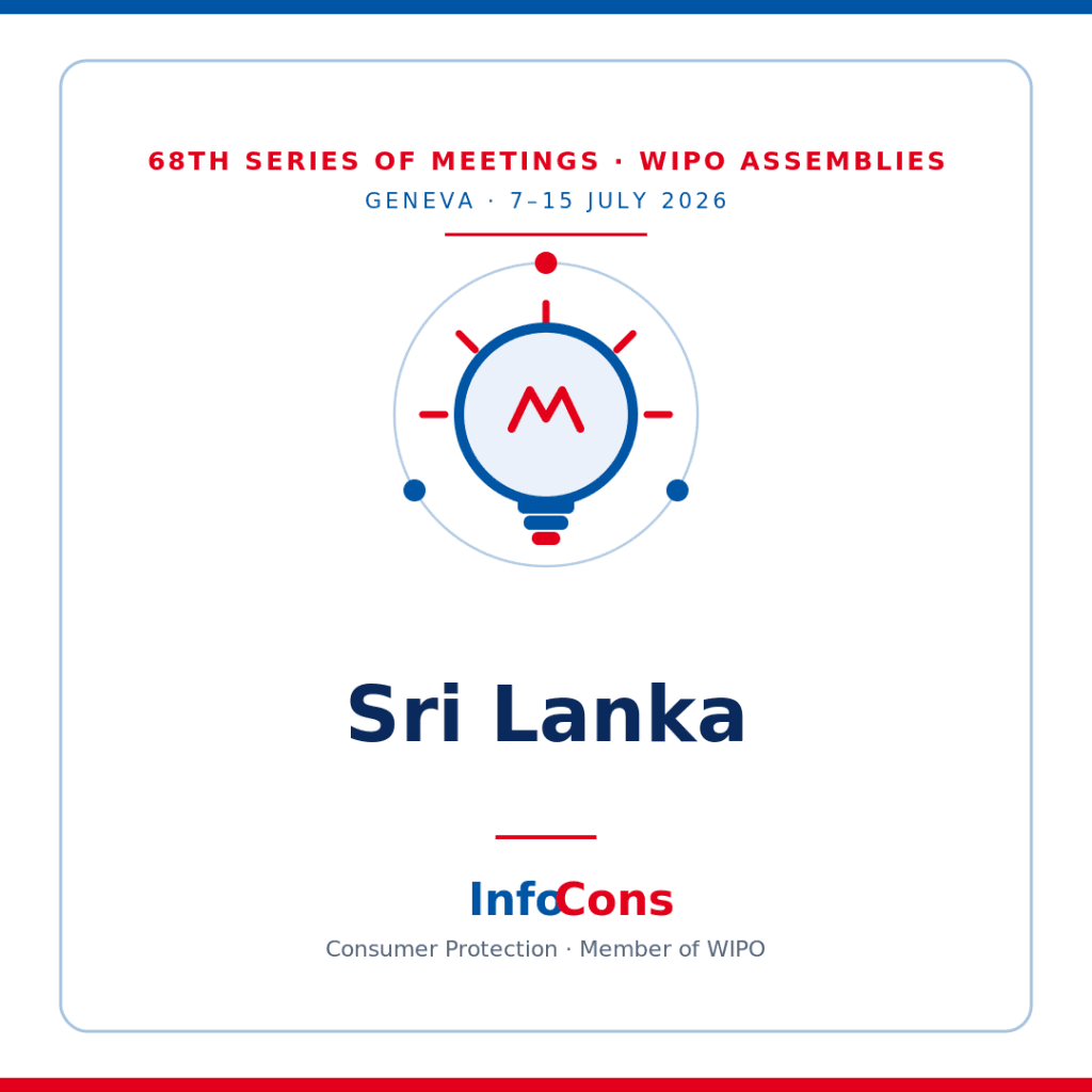 Official statement from the representatives of the Democratic Socialist Republic of Sri Lanka 68th Series of Meetings of the Assemblies of the Member States of WIPO