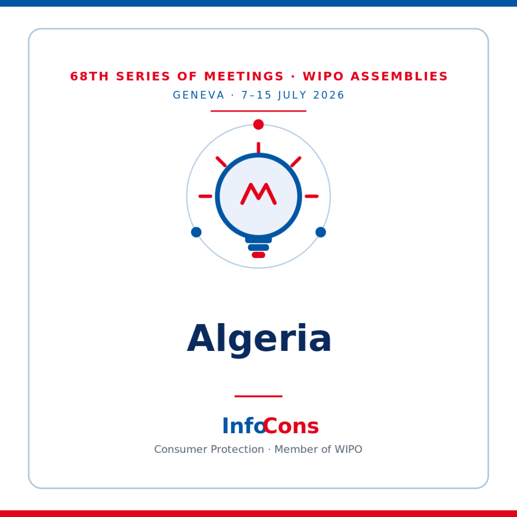 Official statement from the representatives of the People's Democratic Republic of Algeria 68th Series of Meetings of the Assemblies of the Member States of WIPO