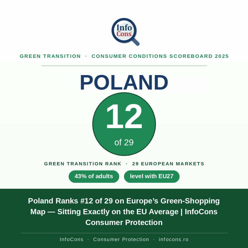 Poland Ranks #12 on Europe’s Green-Shopping Map — Sitting Exactly on the EU Average - InfoCons Consumer Protection