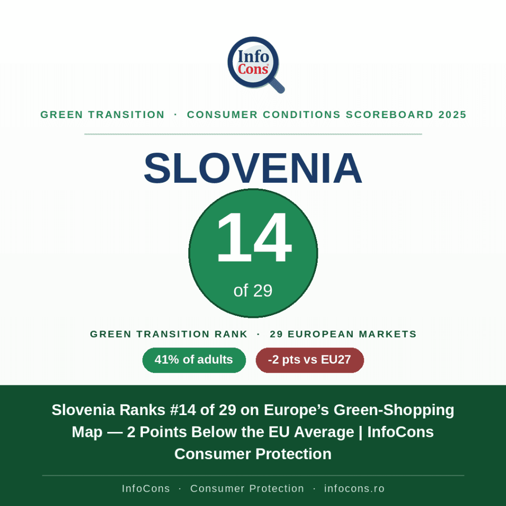 Slovenia Ranks #14 on Europe’s Green-Shopping Map — 2 Points Below the EU Average - InfoCons Consumer Protection