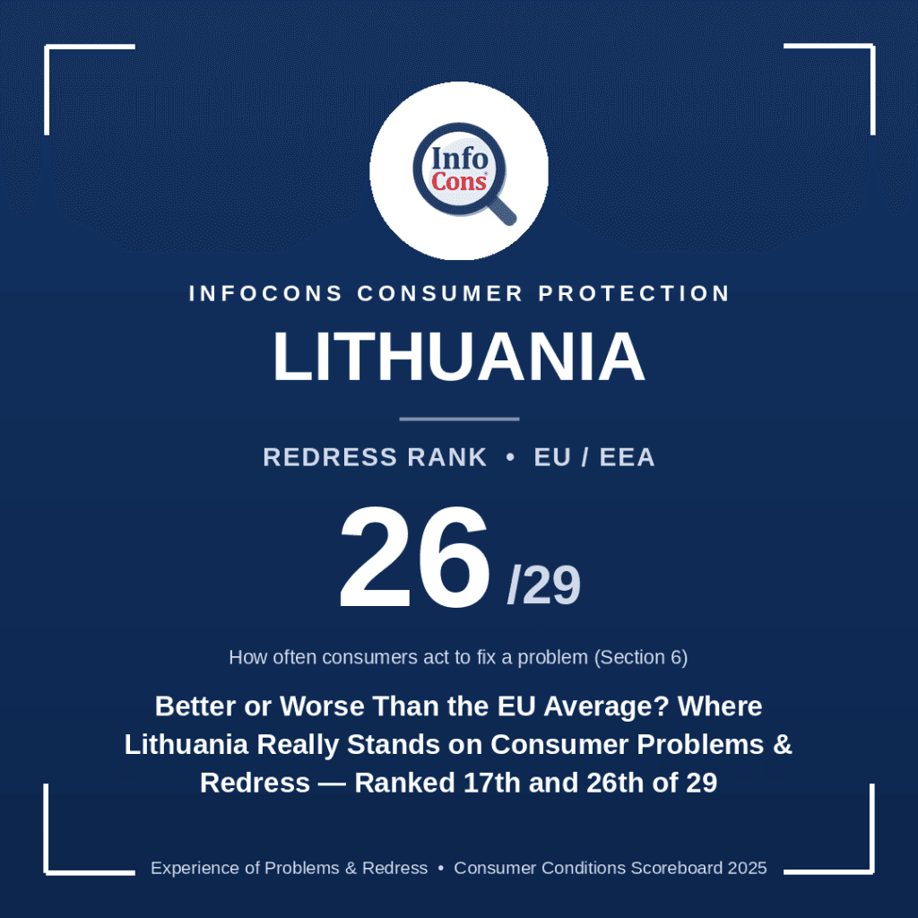 Where Lithuania Really Stands on Consumer Problems & Redress - Better or Worse Than the EU Average ?