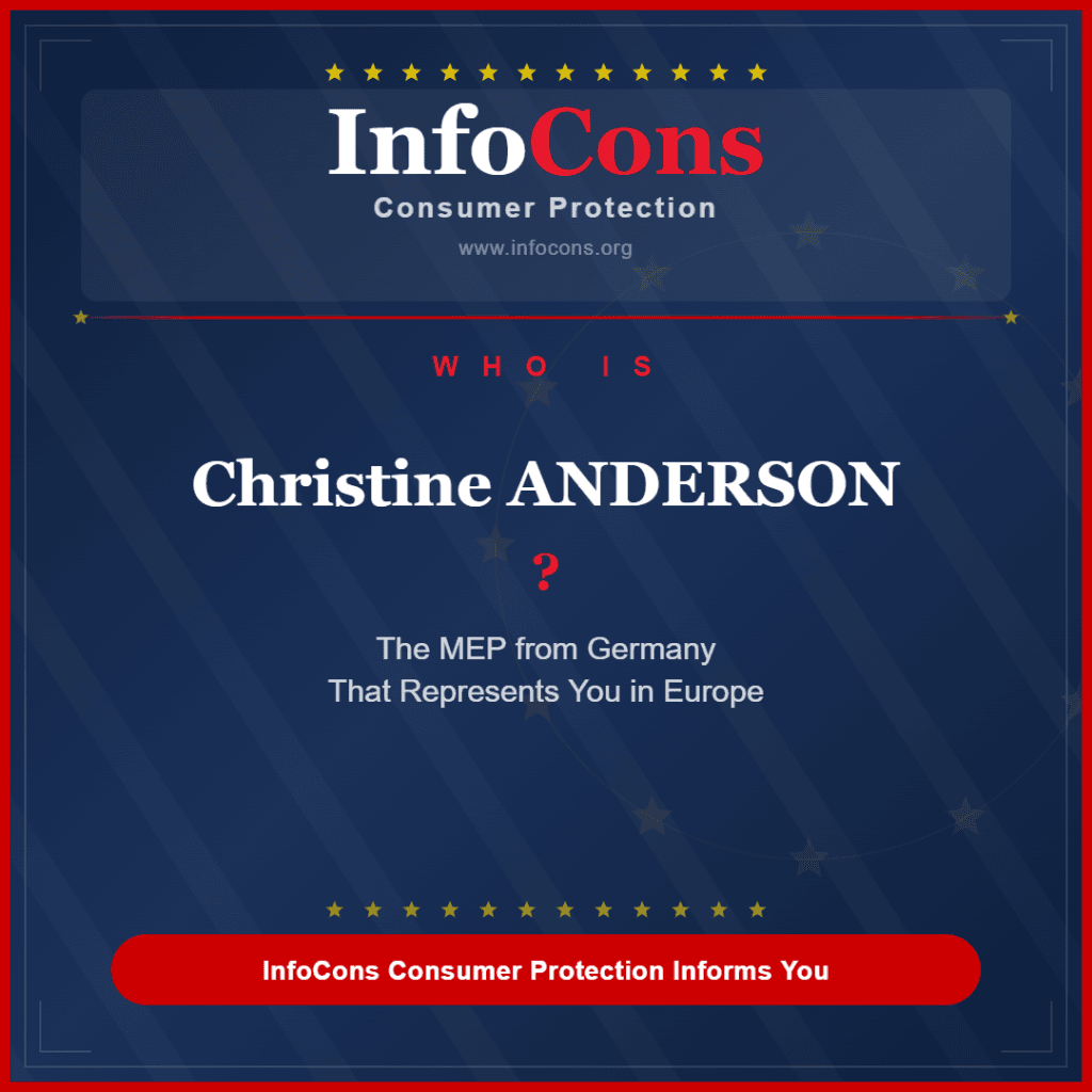 Who is Christine ANDERSON The MEP from Germany That Represents You in Europe - InfoCons Consumer Protection Informs You