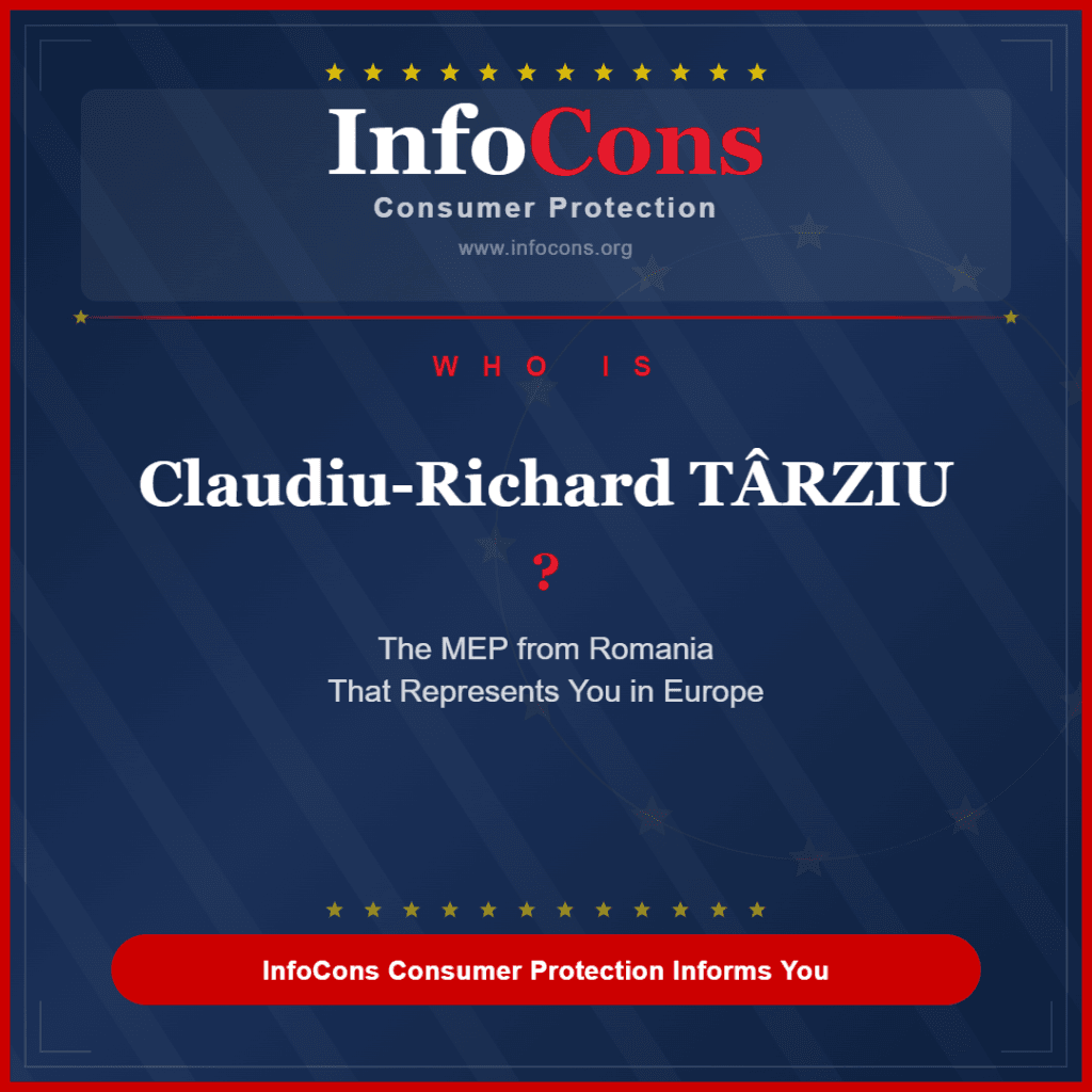 Who is Claudiu-Richard TÂRZIU The MEP from Romania That Represents You in Europe - InfoCons Consumer Protection Informs You
