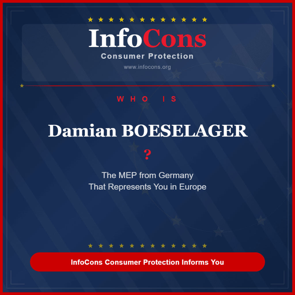 Who is Damian BOESELAGER The MEP from Germany That Represents You in Europe - InfoCons Consumer Protection Informs You