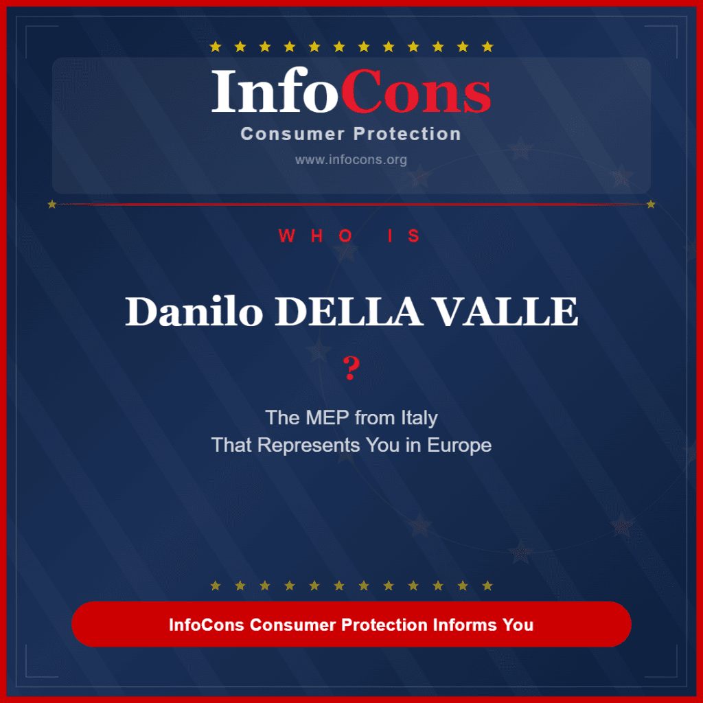Who is Danilo DELLA VALLE The MEP from Italy That Represents You in Europe - InfoCons Consumer Protection Informs You