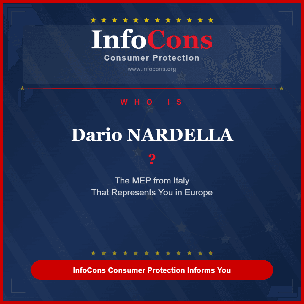 Who is Dario NARDELLA The MEP from Italy That Represents You in Europe - InfoCons Consumer Protection Informs You