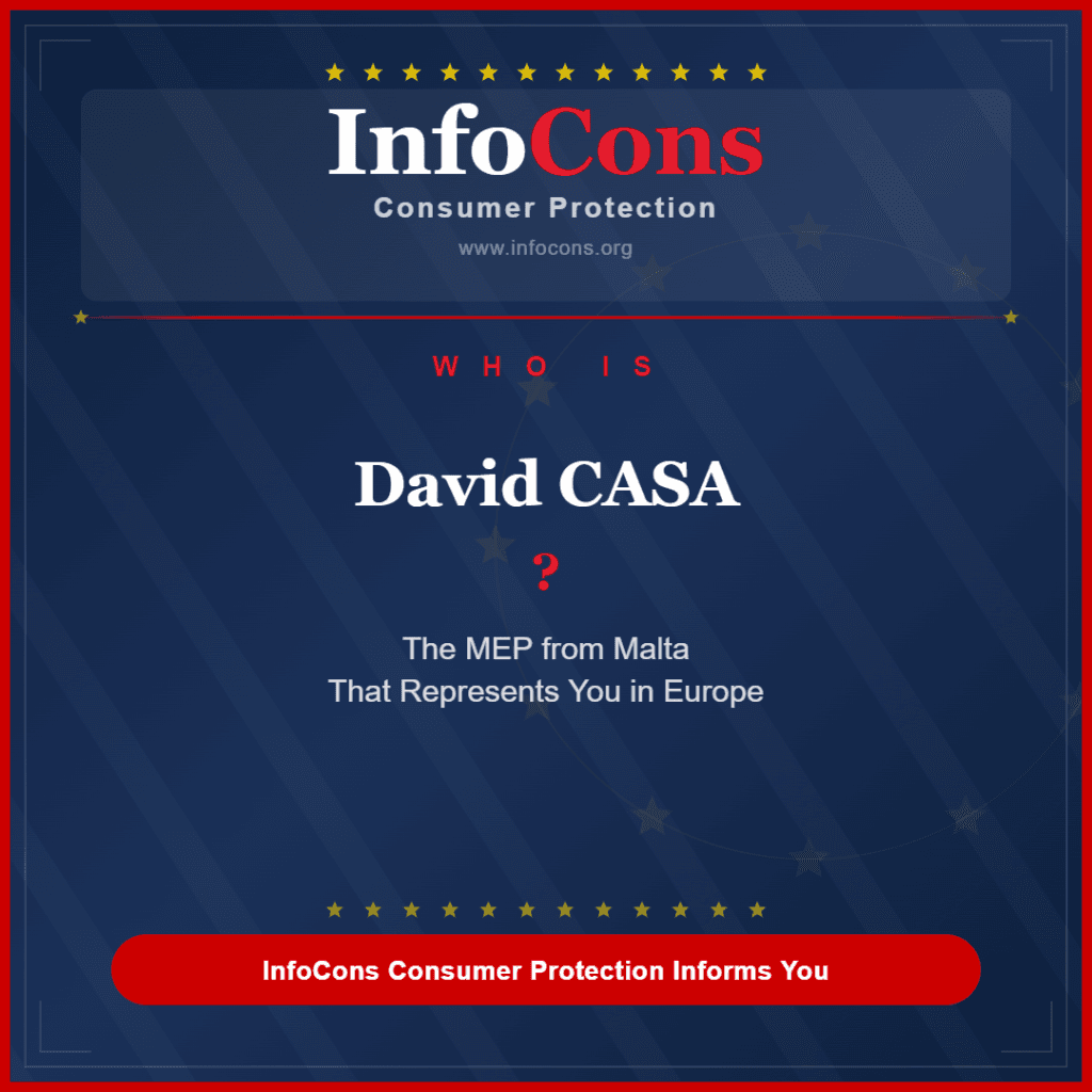 Who is David CASA The MEP from Malta That Represents You in Europe - InfoCons Consumer Protection Informs You