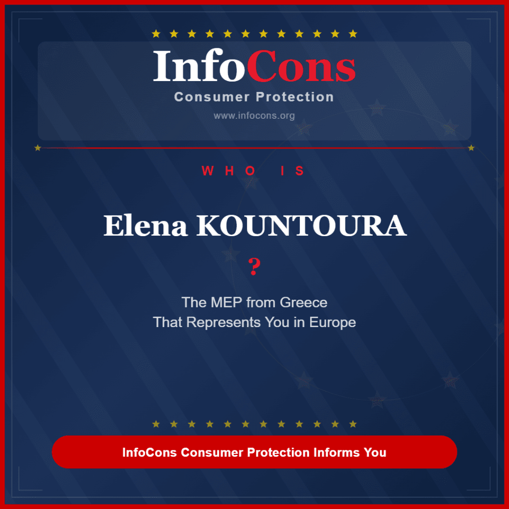 Who is Elena KOUNTOURA The MEP from Greece That Represents You in Europe - InfoCons Consumer Protection Informs You