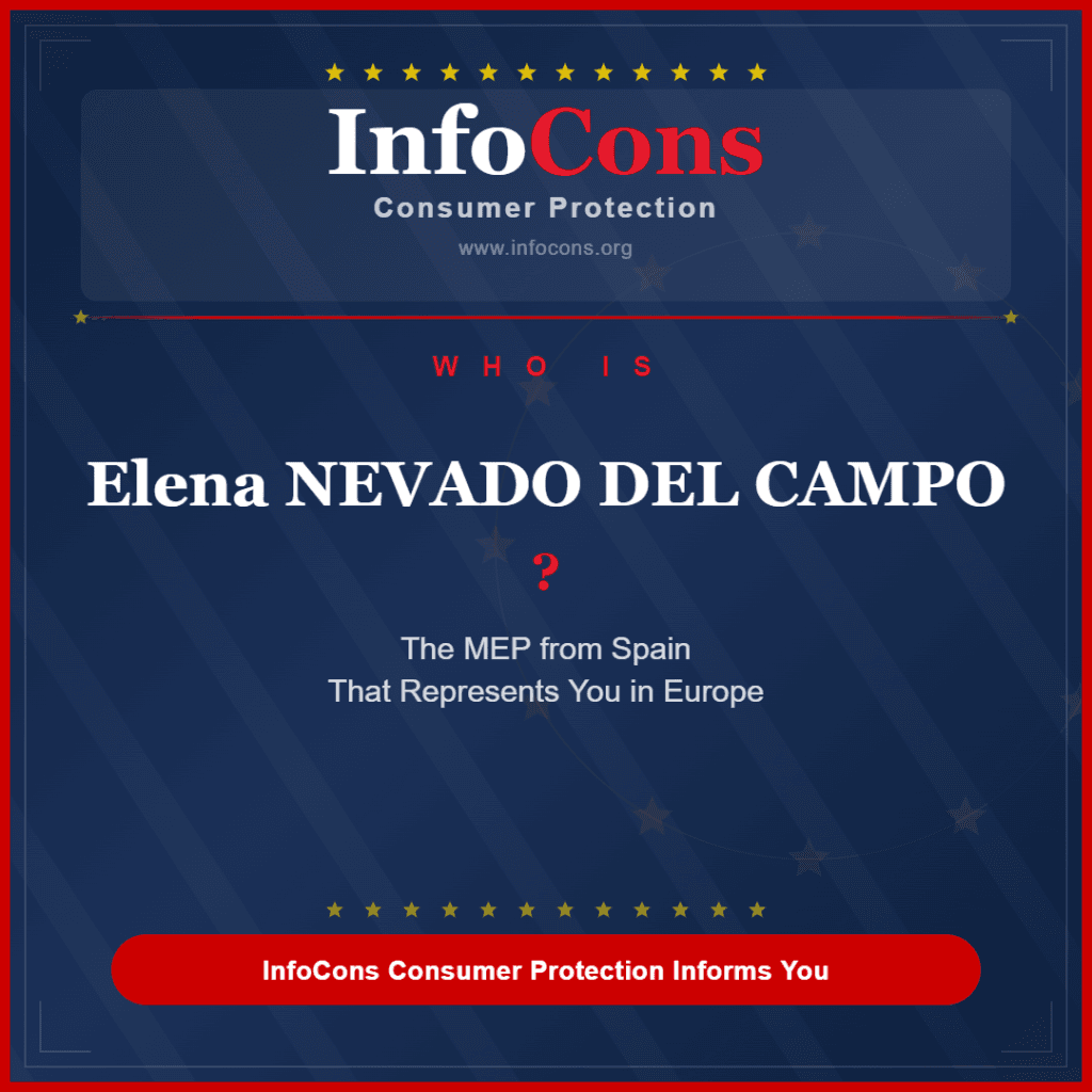 Who is Elena NEVADO DEL CAMPO The MEP from Spain That Represents You in Europe - InfoCons Consumer Protection Informs You