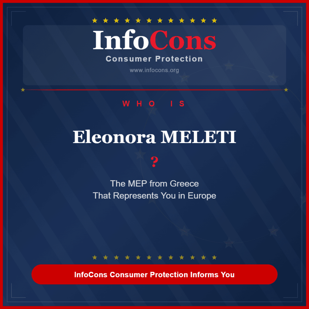 Who is Eleonora MELETI The MEP from Greece That Represents You in Europe - InfoCons Consumer Protection Informs You