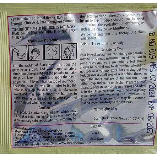 Black Rose Kali Mehandi - Hair dye