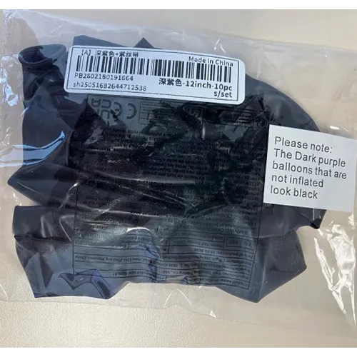 Latex balloons in black colour.