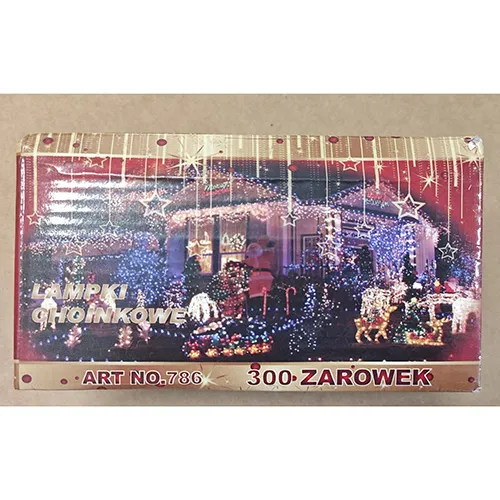 Lighting chain intended for interconnection, containing 300 non-replaceable LED lights. The product includes a device for changing lighting modes.