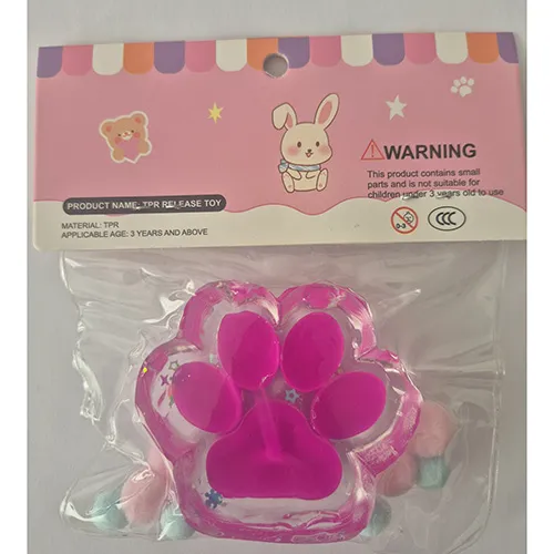 Soft anti-stress squeeze toy in the shape of a paw.