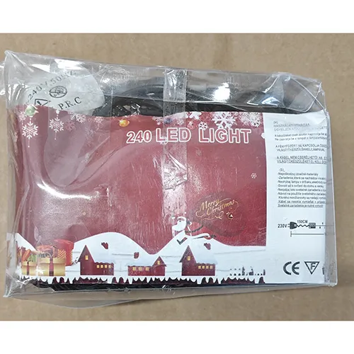 Lighting chain intended for interconnection, which contains 240 non-replaceable LED light sources. The product includes a device for changing lighting modes.