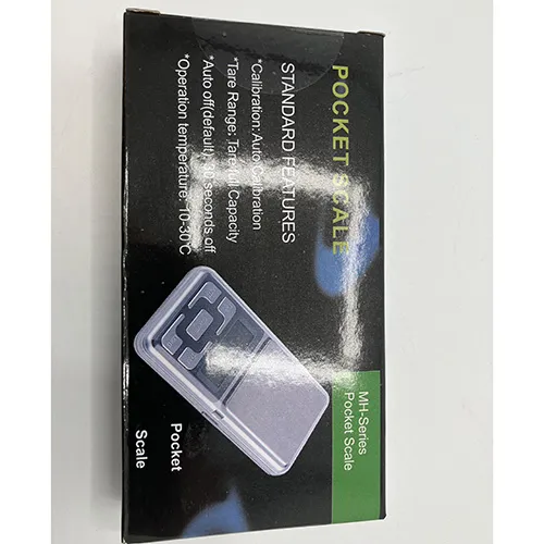 Grey pocket scale.