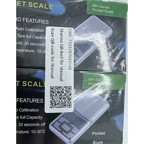 Grey pocket scale.
