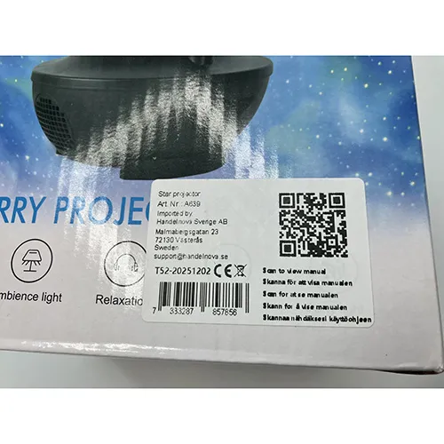 Black starry projector.