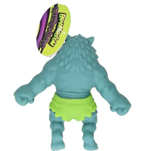 Turquoise stretching plastic wolf figure filled with sand
