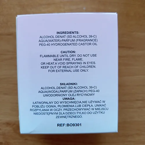 Eau de parfum, 30 ml. Manufacturing date: 26.10.2025. Expiration date: 25.10.2030.