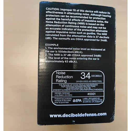 Decibel Defense’. - Protective earmuffs