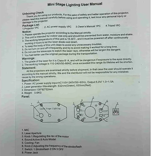 Blue laser projector.
