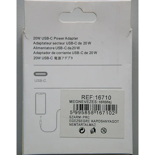 White USB charger featuring one USB Type-C output port.