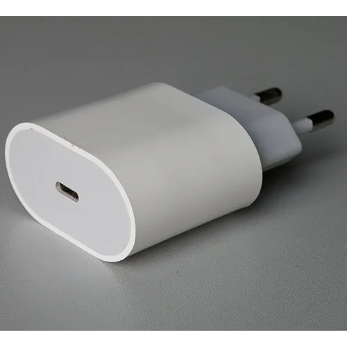 White USB charger featuring one USB Type-C output port.