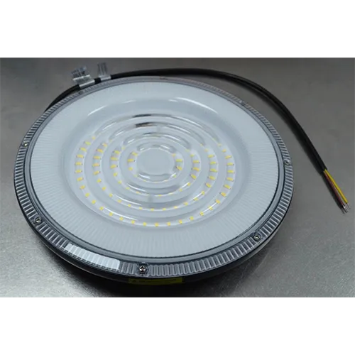 LED lamp with wall plug attached.