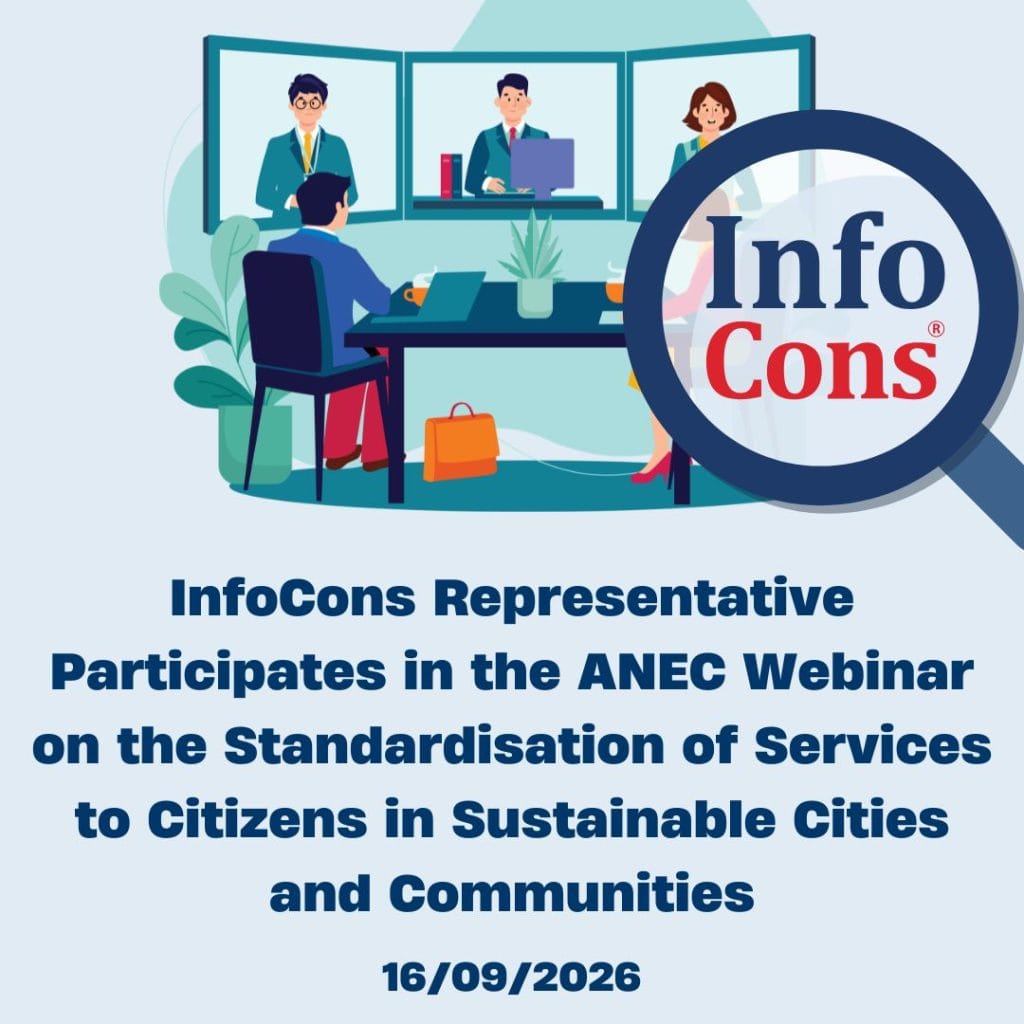 InfoCons Representative Participates in the ANEC Webinar on the Standardisation of Services to Citizens in Sustainable Cities and Communities