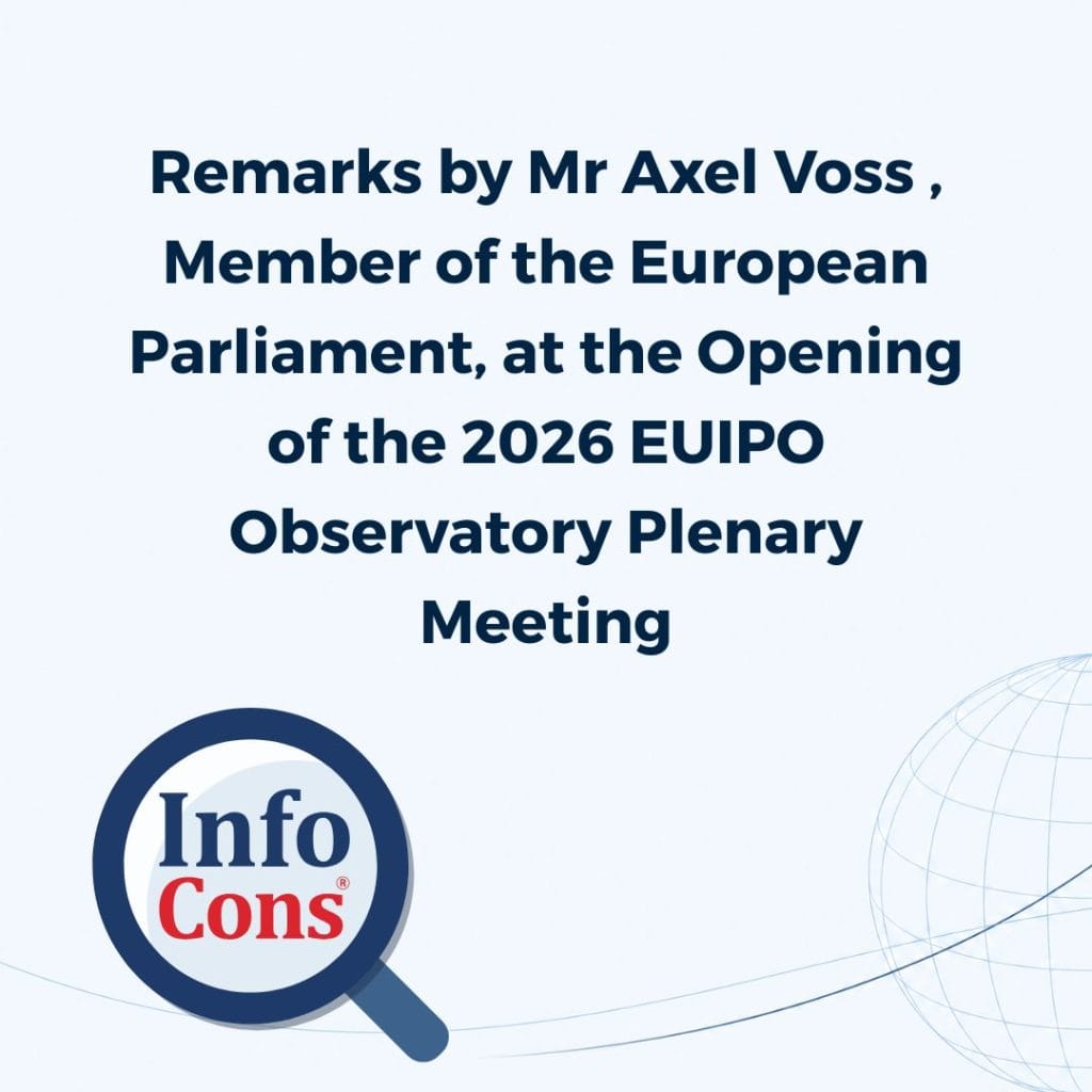 Remarks by Mr Axel Voss , Member of the European Parliament, at the Opening of the 2026 EUIPO Observatory Plenary Meeting