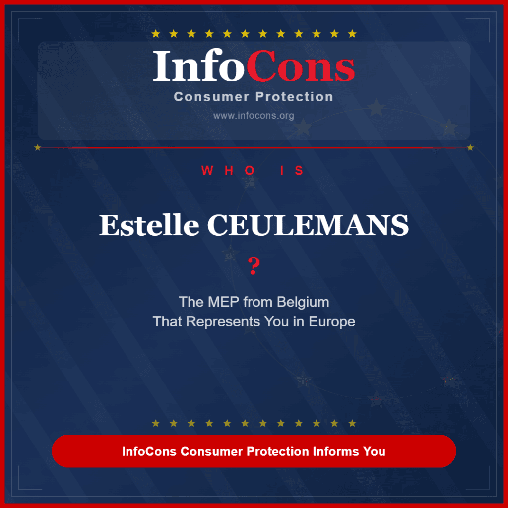 Who is Estelle CEULEMANS ? The MEP from Belgium That Represents You in Europe - InfoCons Consumer Protection Informs You