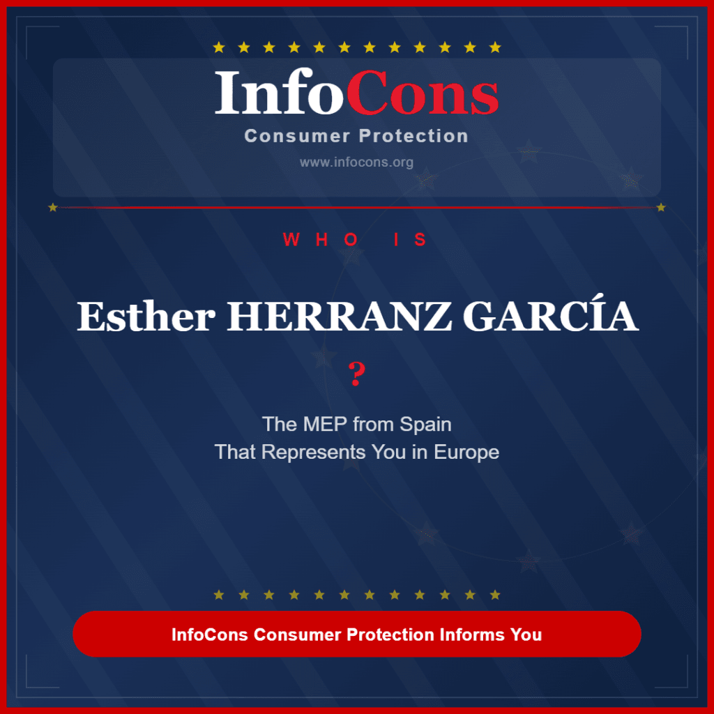 Who is Esther HERRANZ GARCÍA - The MEP from Spain That Represents You in Europe - InfoCons Consumer Protection Informs You