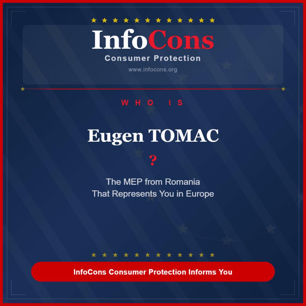 Who is Eugen TOMAC ? The MEP from Romania That Represents You in Europe - InfoCons Consumer Protection Informs You
