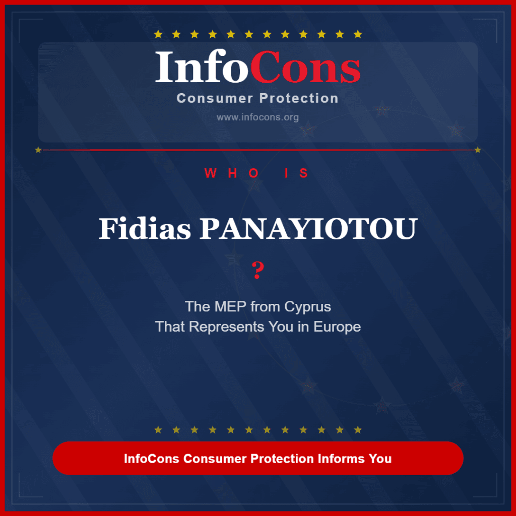 Who is Fidias PANAYIOTOU ? The MEP from Cyprus That Represents You in Europe - InfoCons Consumer Protection Informs You