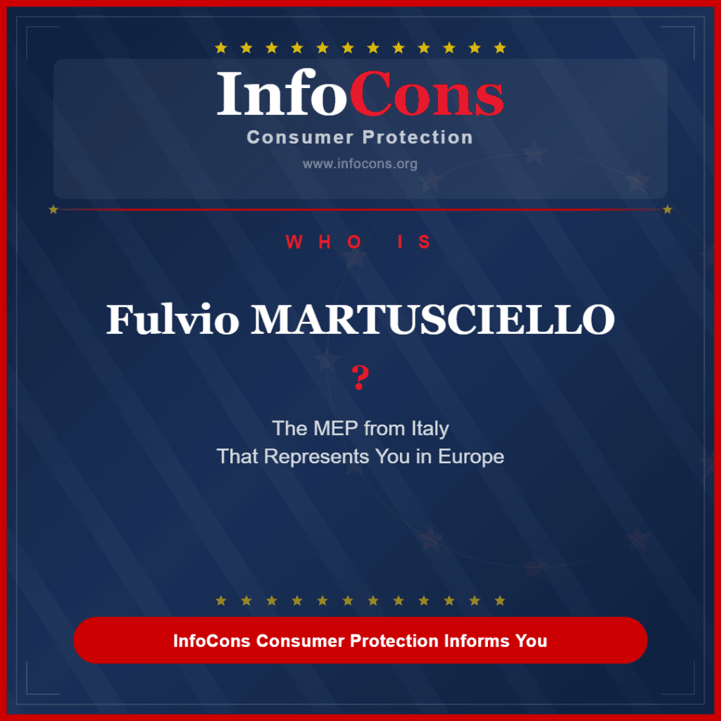 Who is Fulvio MARTUSCIELLO ? The MEP from Italy That Represents You in Europe - InfoCons Consumer Protection Informs You