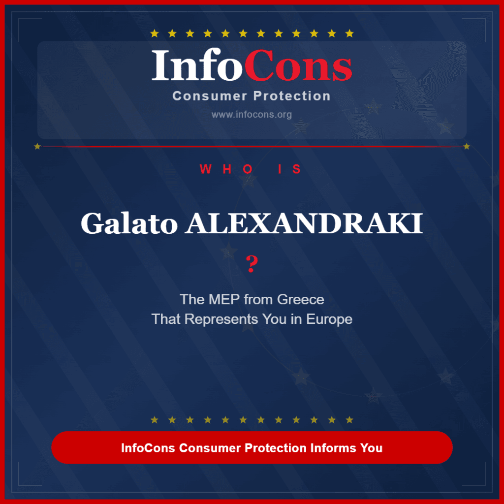 Who is Galato ALEXANDRAKI ? The MEP from Greece That Represents You in Europe - InfoCons Consumer Protection Informs You