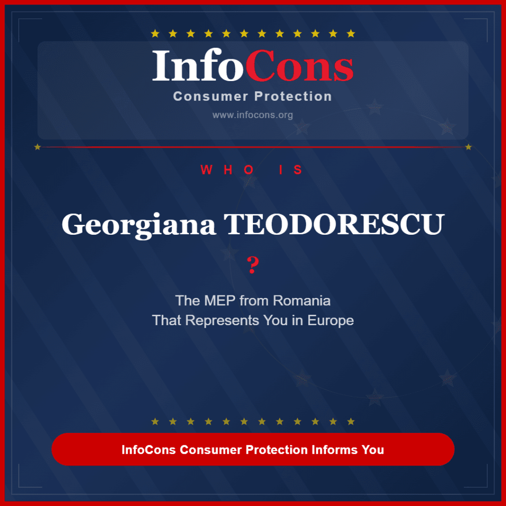Who is Georgiana TEODORESCU ? The MEP from Romania That Represents You in Europe - InfoCons Consumer Protection Informs You