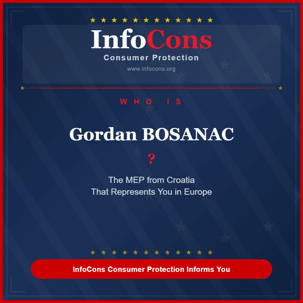 Who is Gordan BOSANAC - The MEP from Croatia That Represents You in Europe - InfoCons Consumer Protection Informs You