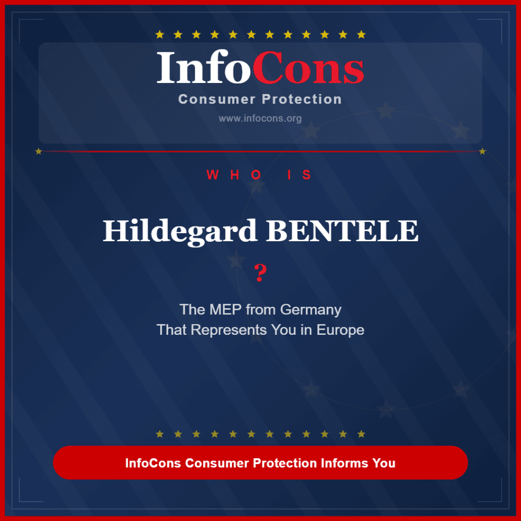 Who is Hildegard BENTELE ? The MEP from Germany That Represents You in Europe - InfoCons Consumer Protection Informs You