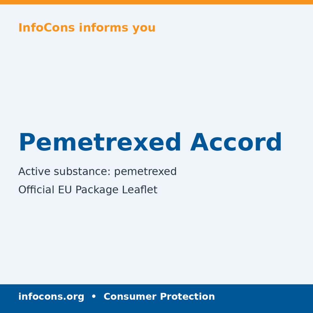 Pemetrexed Accord - Package Leaflet - InfoCons
