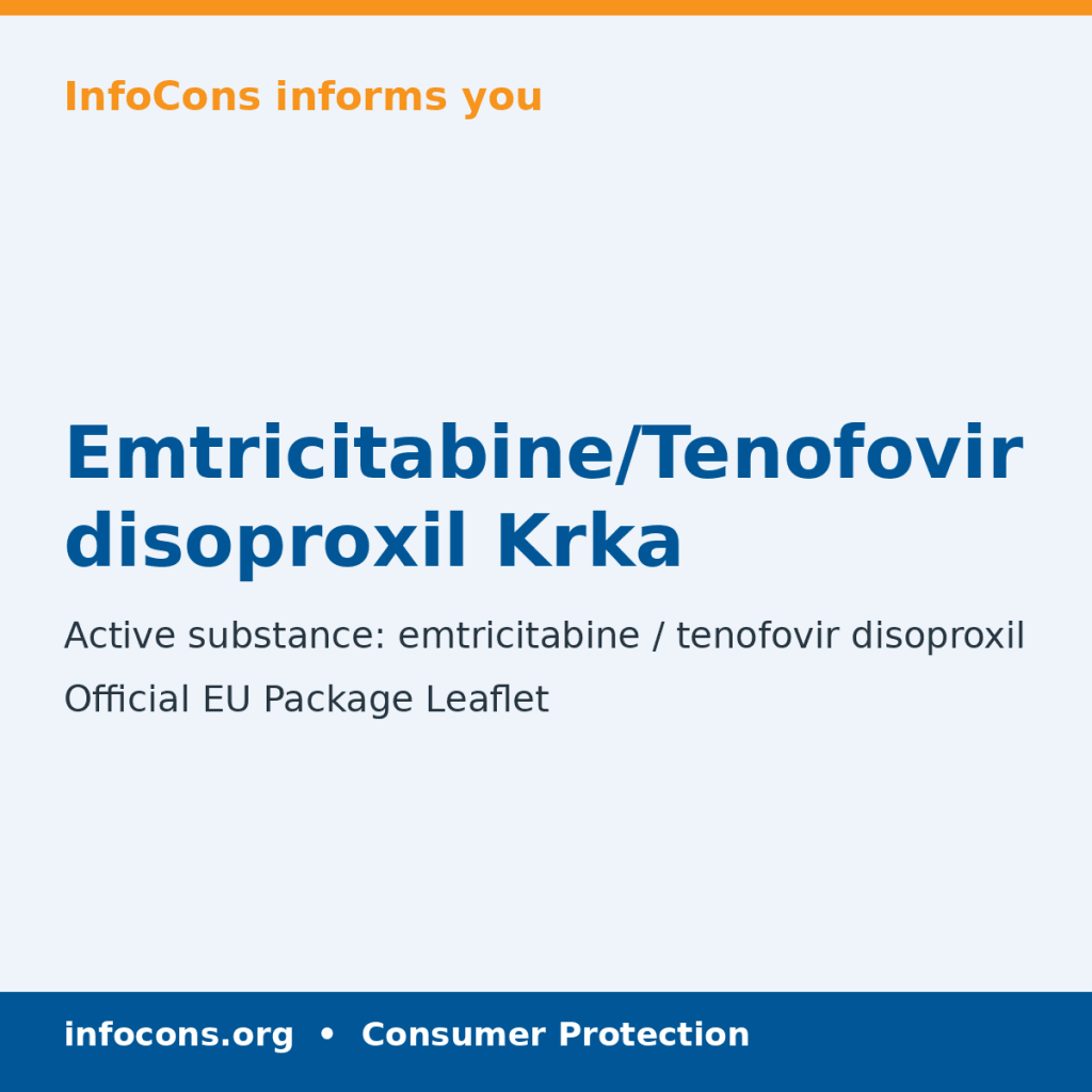 Emtricitabine/Tenofovir disoproxil Krka - Package Leaflet - InfoCons