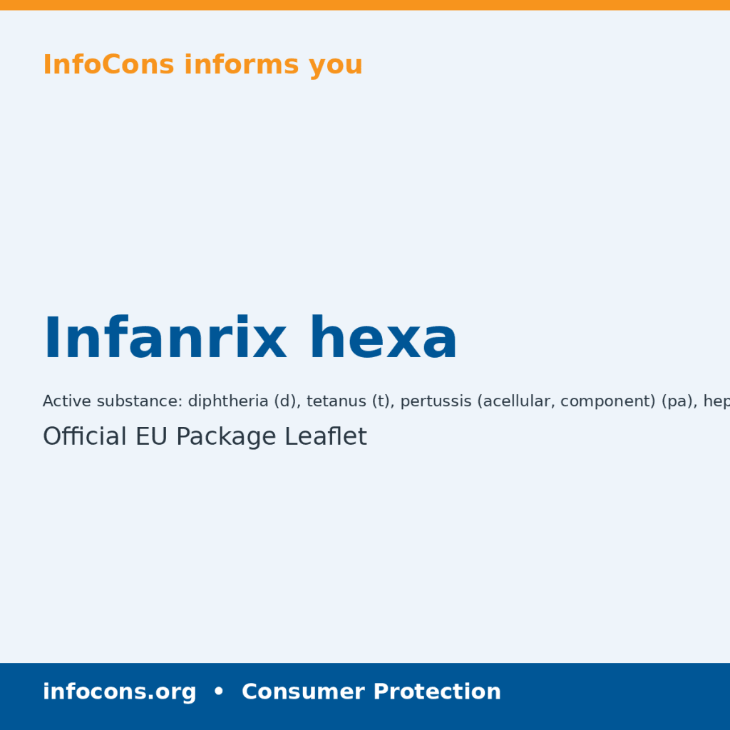 Infanrix hexa - Package Leaflet - InfoCons