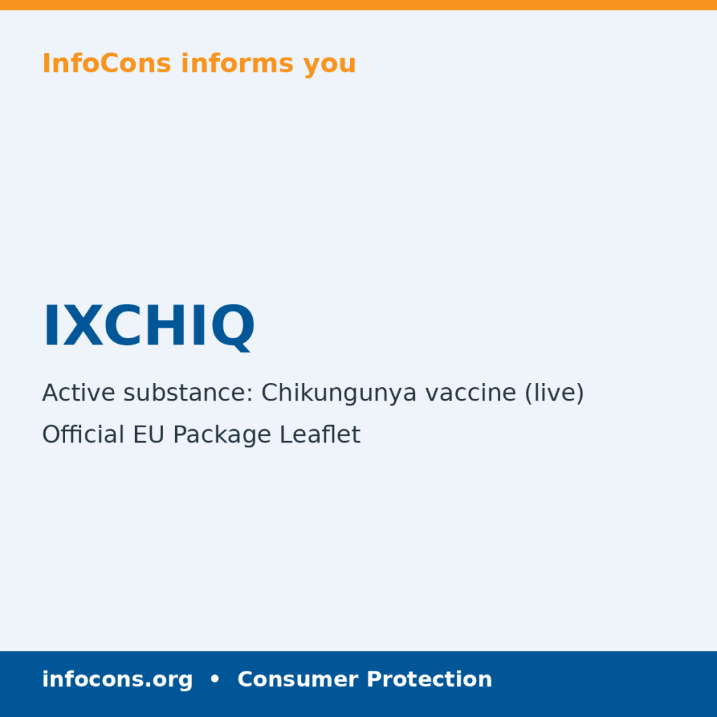 IXCHIQ - Package Leaflet - InfoCons