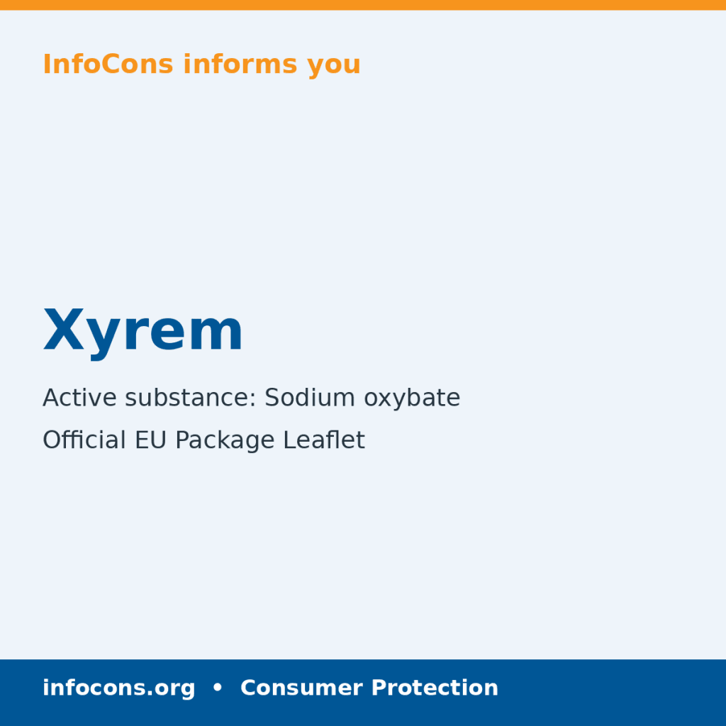 Xyrem - Package Leaflet - InfoCons