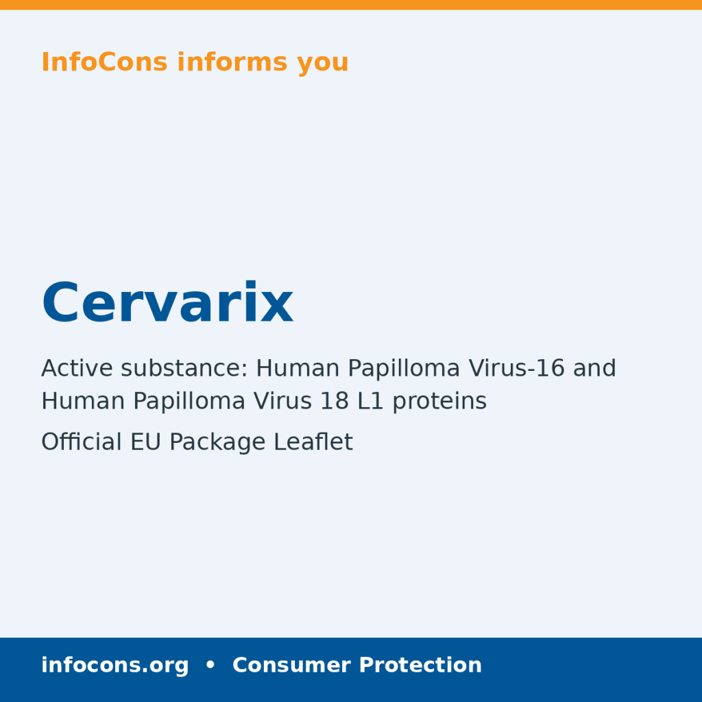 Cervarix - Package Leaflet - InfoCons