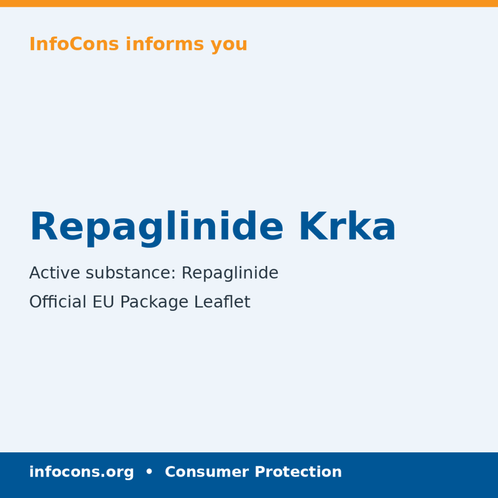 Repaglinide Krka - Package Leaflet - InfoCons